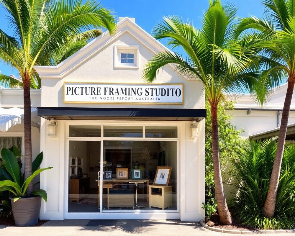 Studio exterior surrounded by palms